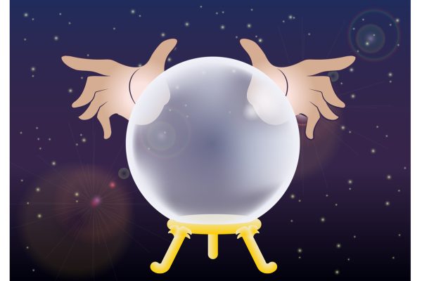 Vector illustration of Transparent Crystal ball.